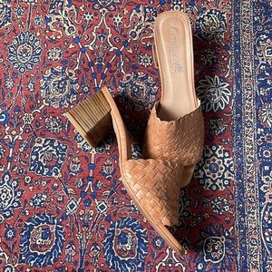 L’Intervalle Leather Block Heeled Mules Sandals